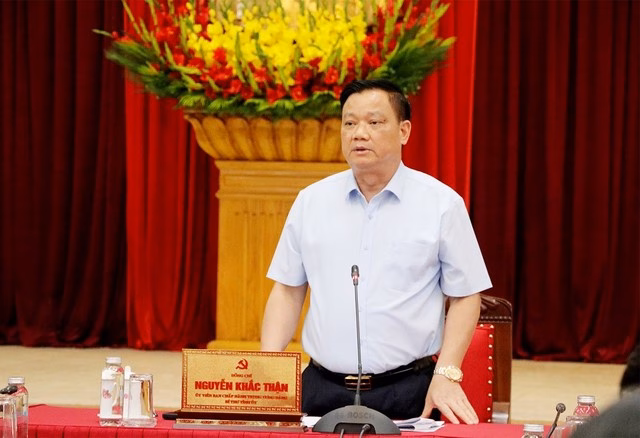 Bí thư Tỉnh ủy Nghệ An, ông Nguyễn Khắc Thận nhấn mạnh vai trò then chốt của công tác GPMB.